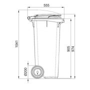 Contenedor 2 ruedas 120L