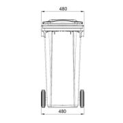 Contenedor 2 ruedas 120L
