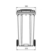 Contenedor 2 ruedas 360L